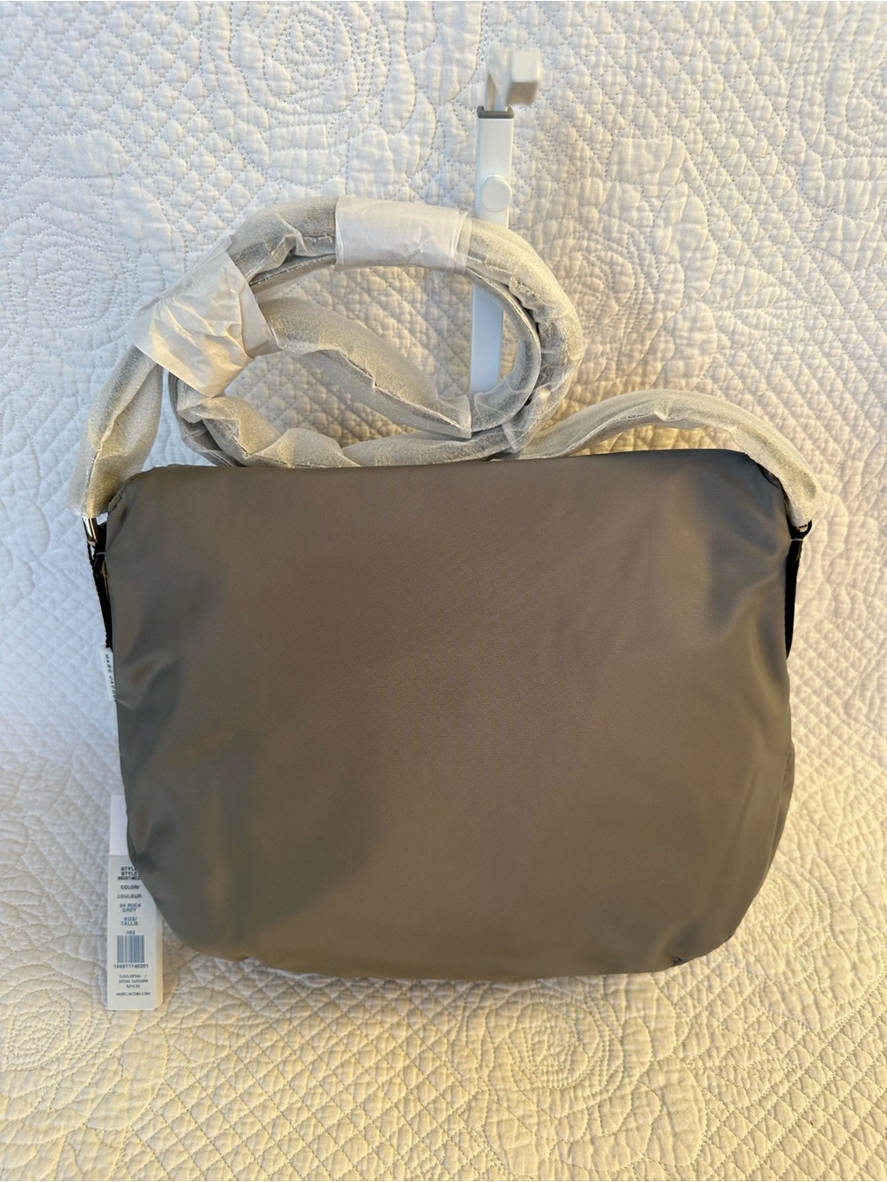 Marc Jacobs Light Gray Nylon Crossbody Bag with ID Window - Picture 9 of 10